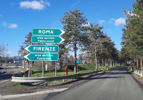 A1, chiusa per una notte l'entrata della stazione di Fabro e l'area di servizio Fabro Est