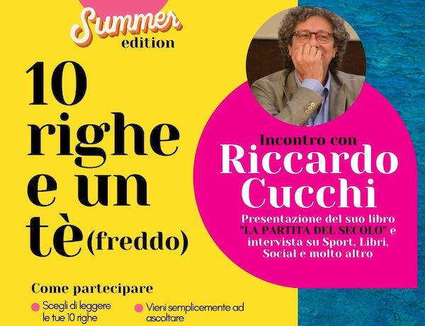 "10 righe e un tè" incontra il giornalista Riccardo Cucchi 