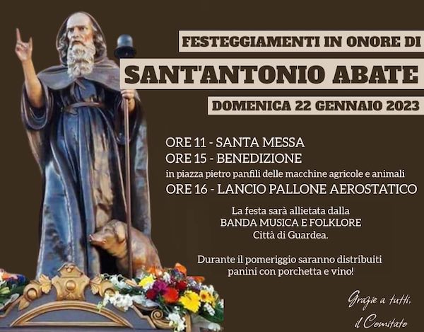 Tutto pronto per i festeggiamenti in onore di Sant'Antonio Abate