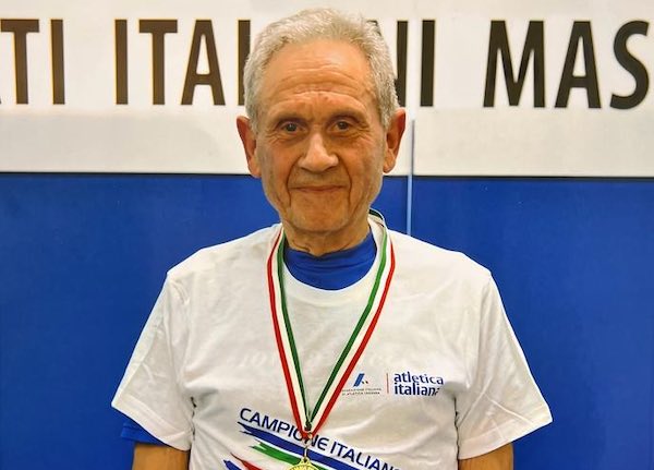 Romolo Pelliccia, campione senza età. Suo anche il record mondiale sui 3.000