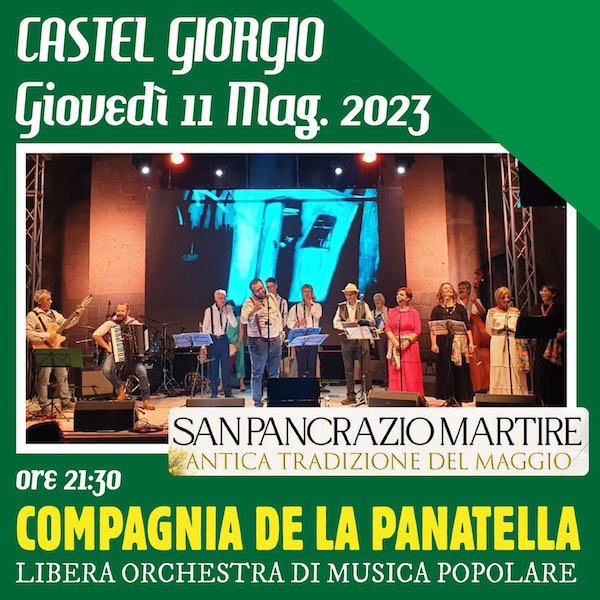 San Pancrazio, musica popolare sotto il Maggio con "La Compagnia de La Panatella" 