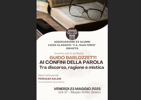 "Ai confini della parola. Tra discorso, ragione e mistica" con Guido Barlozzetti