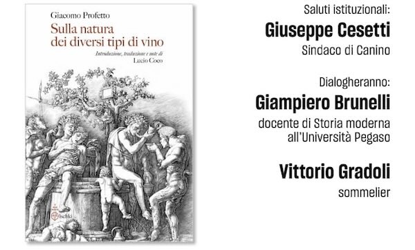 Si presenta il libro "Sulla natura dei diversi tipi di vino"
