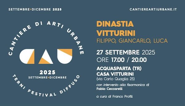 Il festival diffuso "Cantiere di Arti Urbane" apre Casa Vitturini
