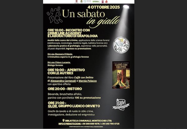 "Un sabato in giallo" alla Biblioteca Comunale tra delitti, libri e giochi investigativi