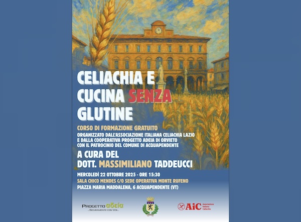 "Celiachia e cucina senza glutine". Corso di formazione gratuito con il dottor Massimiliano Taddeucci