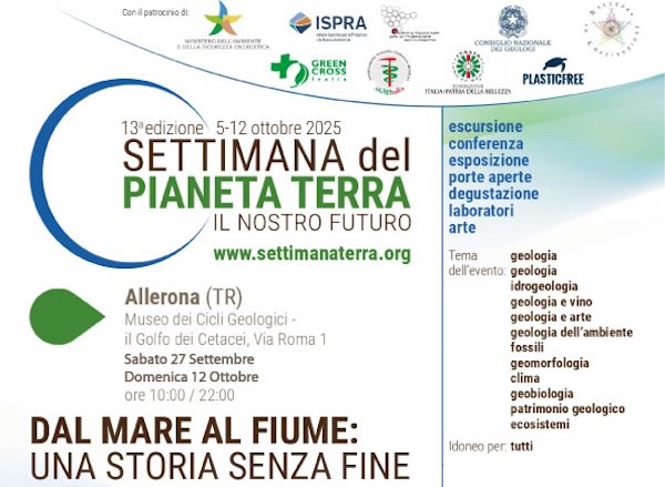 Dal mare al fiume, una storia senza fine. Al via la XIII Settimana del Pianeta Terra 