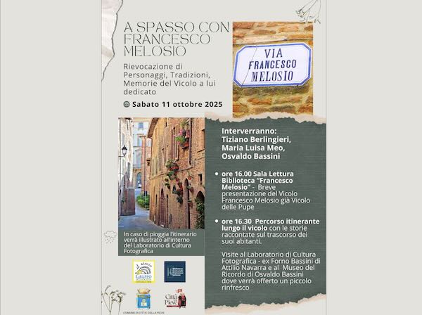 "A spasso con...Francesco Melosio" riscoprendo personaggi, tradizioni e memorie 