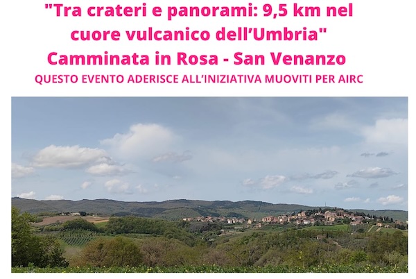 "Camminata in Rosa - Tra crateri e panorami" per sostenere la ricerca sul tumore al seno