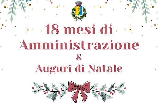 "18 mesi di amministrazione e auguri di Natale", doppio appuntamento pubblico