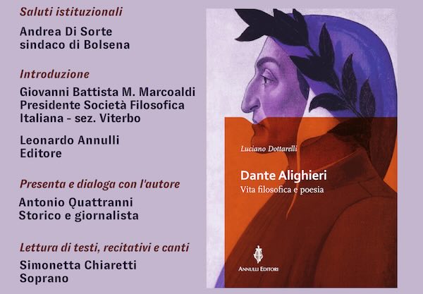 Luciano Dottarelli presenta il libro "Dante Alighieri. Vita filosofica e poesia"