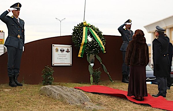 Cerimonia in memoria del finanziere Luigino Cosimi "Vittima del Dovere"