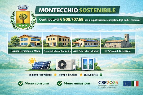 Dal Ministero 908.707,69 euro per la riqualificazione energetica degli edifici comunali