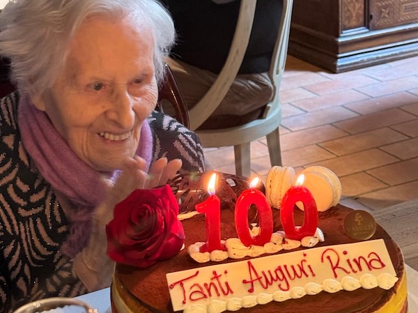 Da Rina, per i suoi 100 anni, un gradito pensiero ad A.L.I.Ce. Citt&agrave; della Pieve