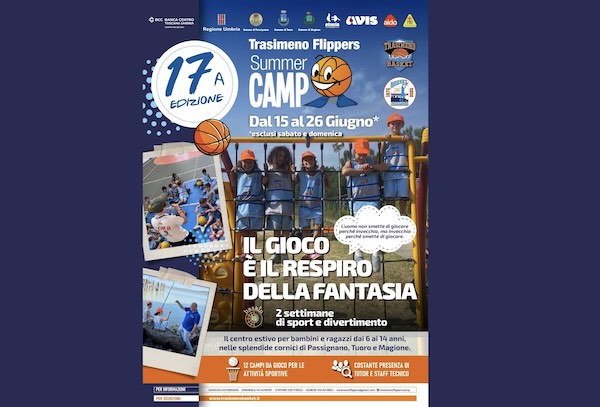 Aperte le iscrizioni alla XVII edizione del Trasimeno Flippers Summer Camp
