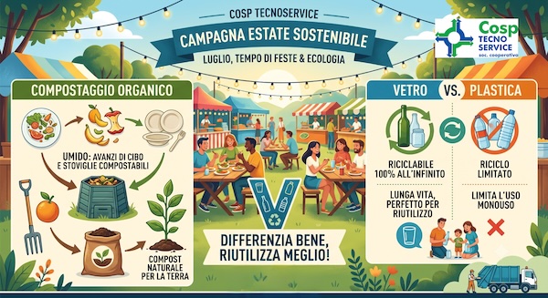 Estate, tempo di sagre e vita all'aperto. L'impegno di Cosp Tecnoservice per un'estate sostenibile